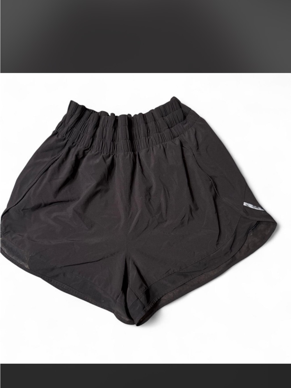Athleta Women's Black Running Shorts with Smocked Tie Waist